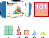 Picasso Magnetic Tiles with Carry Case Travel Bag - 101pcs