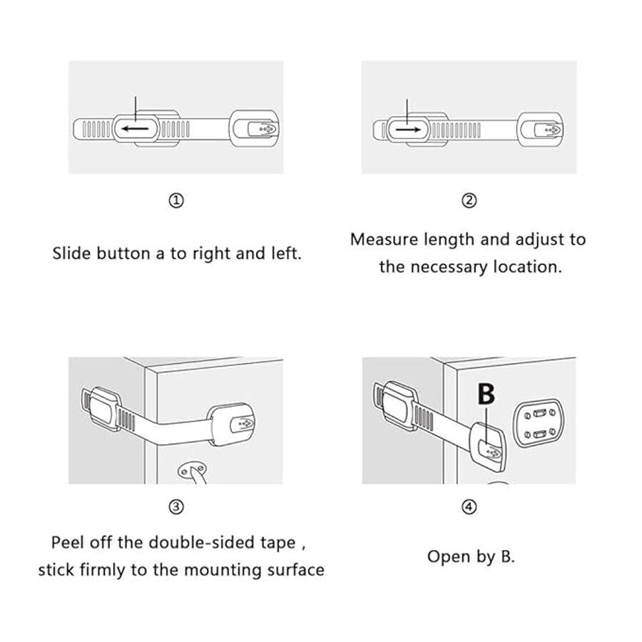 Pikkaboo BabyGuard Ultimate Safety Lock 4Pcs - Transparent