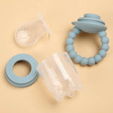 Pikkaboo Chew & Feed Teether with Fruit Pacifier Duo - Blue
