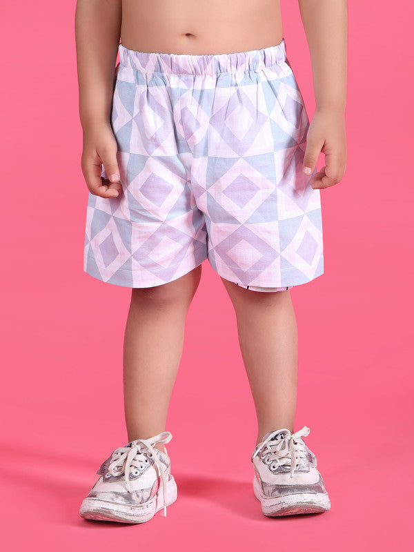 Polka Tots Half Sleeves Baby Co-ord Set - Blue - Laadlee