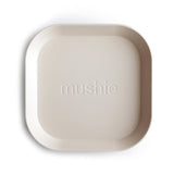 Mushie Dinner Plate Square Ivory - Laadlee