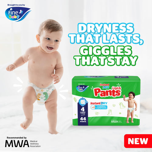 Fine Baby Instant Dry Pants - Size 4 | Large | 9-15kg | 132pcs - Laadlee