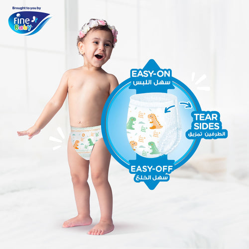 Fine Baby Instant Dry Pants - Size 6 | Junior | 15kg+ | 36pcs - Laadlee