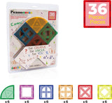 Picasso Magnetic Tiles Quarter Circle & Window Set - 36pcs