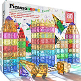 Picasso Magnetic Tiles Diamond Series with 1 Car - 80pcs