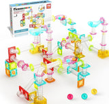 Picasso Magnetic Marble Run Travel Size with Launcher - 100pcs