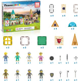 Picasso Magnetic Tiles Medieval Castle Theme - 70pcs
