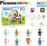 Picasso Magnetic Tiles Homestead Family Theme - 65pcs