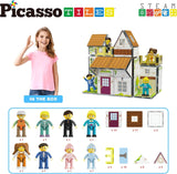 Picasso Magnetic Tiles Homestead Family Theme - 65pcs