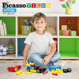 Picasso Magnetic Led Race Car Educational Constructable Kit - 30pcs