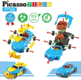 Picasso Magnetic Led Race Car Educational Constructable Kit - 30pcs