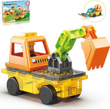 Picasso Magnetic Car Base Backhoe & Excavator 2in1 - 16pcs