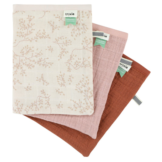 Trixie Muslin Cloths 3-Pack Mix | 55X55Cm - Bright Bloom - Laadlee