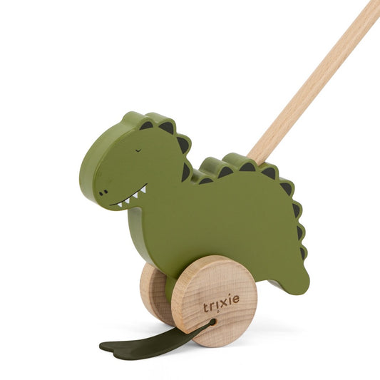 Trixie Wooden Push Along Toy - Mr. Dino