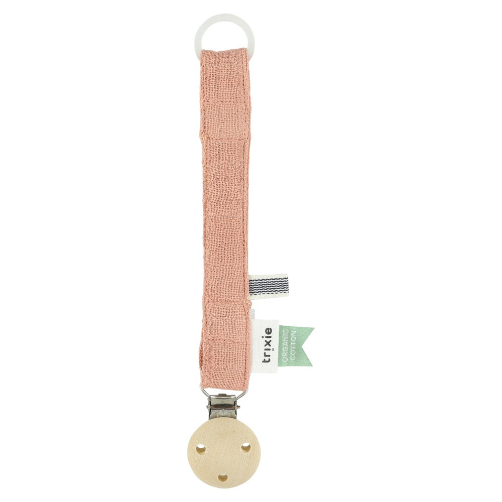 Trixie Pacifier Clip - Bliss Coral - Laadlee