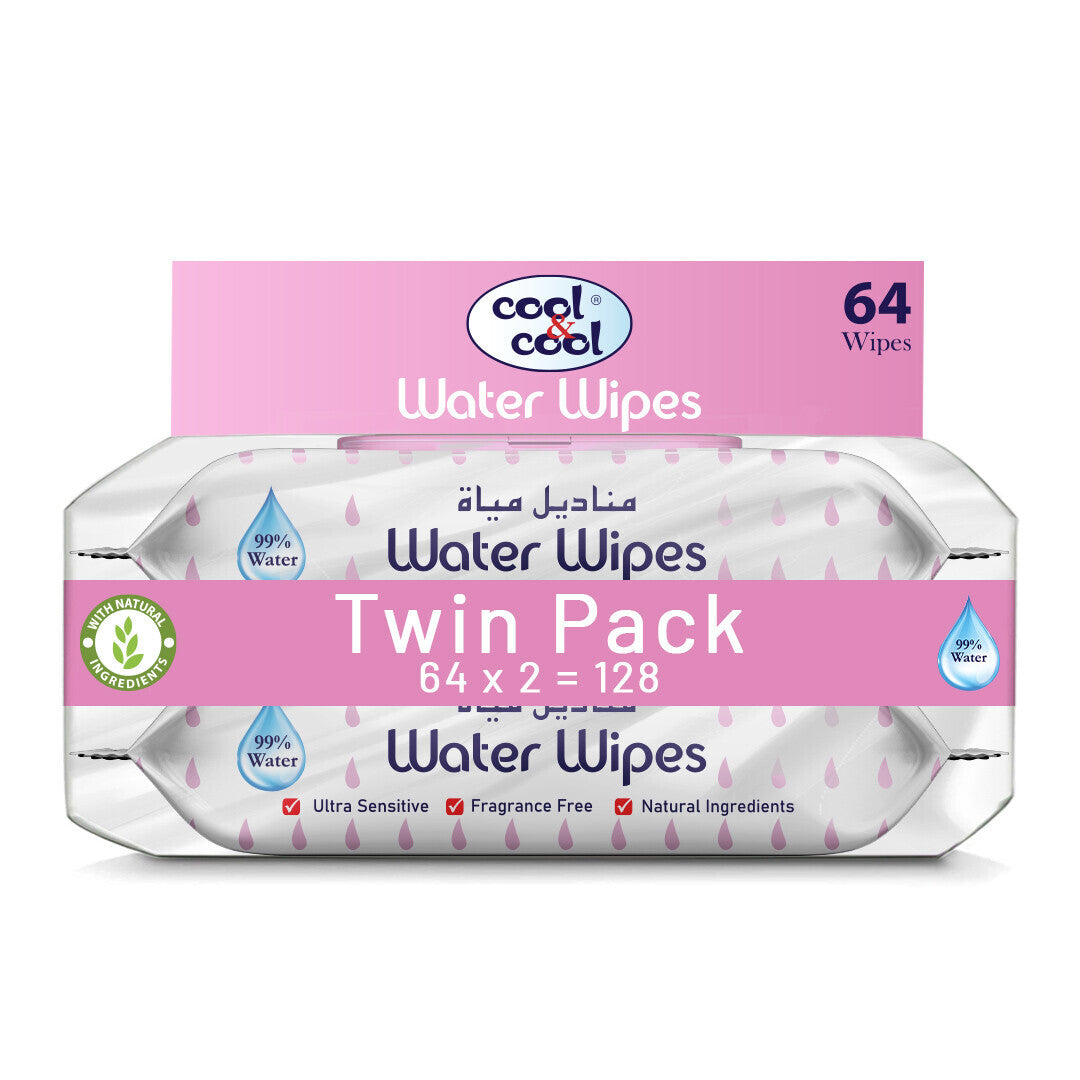 Cool & Cool Aqua Wipes Pack of 2 - 128pcs