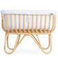 Childhome Rattan Cradle 80x40 With Mattress and Off White Cover