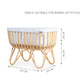 Childhome Rattan Cradle 80x40 With Mattress and Off White Cover