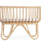 Childhome Rattan Cradle 80x40 With Mattress and Off White Cover