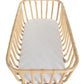 Childhome Rattan Cradle 80x40 With Mattress and Off White Cover