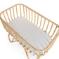 Childhome Rattan Cradle 80x40 With Mattress and Off White Cover