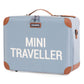 Childhome Mini Traveller Kids Suitcase - Grey Off White