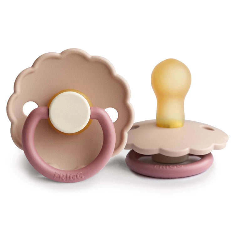 Frigg Daisy Latex Baby Pacifier 0-6M, 1Pack, Peony - Size 1 - Laadlee