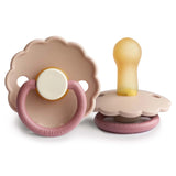 Frigg Daisy Latex Baby Pacifier 6M-18M, 1Pack, Peony - Size 2 - Laadlee