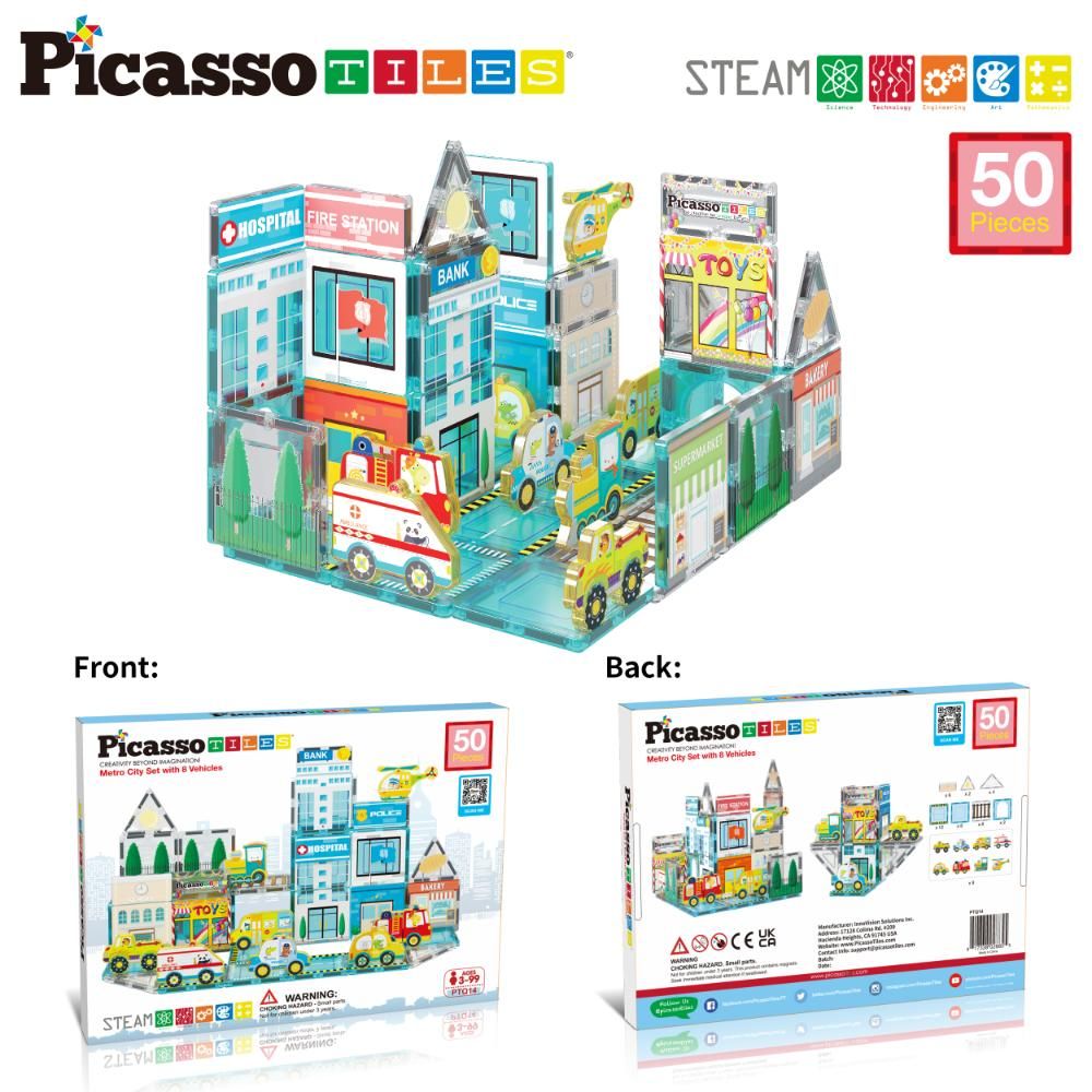 picasso-tiles-magnetic-3d-metro-city-set-w-8-vehicles-50-pcs-4