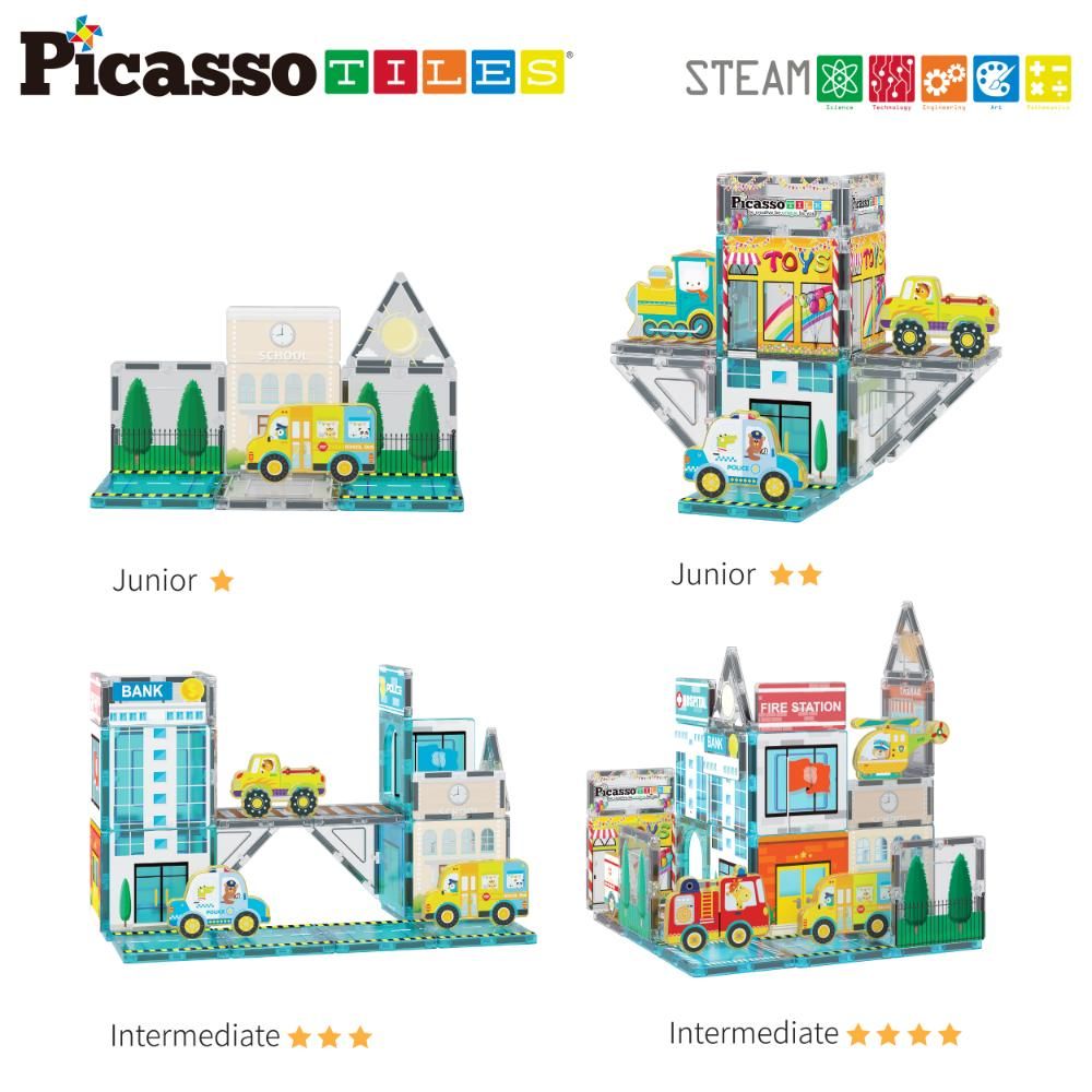 picasso-tiles-magnetic-3d-metro-city-set-w-8-vehicles-50-pcs-7