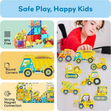Picasso Magnetic Block Construction Truck Vehicle - 8pcs