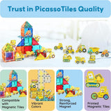 Picasso Magnetic Block Construction Truck Vehicle - 8pcs