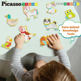 Picasso Magnetic Block Farm Animals - 8pcs