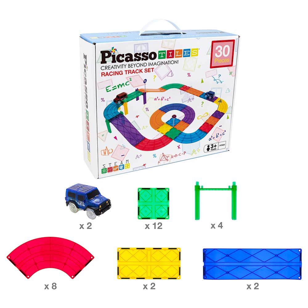 picasso-tiles-racing-track-set-with-led-cars-30pcs-4