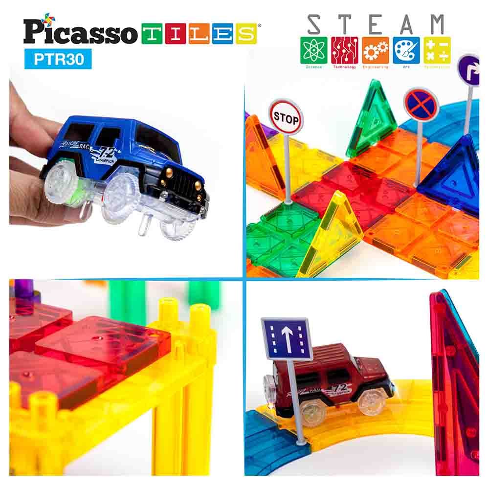 picasso-tiles-racing-track-set-with-led-cars-30pcs-5