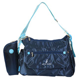 Pierre Cardin Baby Diaper Bag With  Bottle Holder - Sky Blue