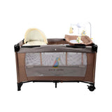 Pierre Cardin Nursery Centre, Bed & Play Pen - Brown