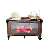 Pierre Cardin Nursery Centre, Bed & Play Pen - Brown