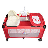 Pierre Cardin Nursery Centre, Bed & Play Pen - Red