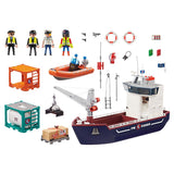Playmobil Cargo Ship With Boat