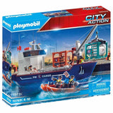 Playmobil Cargo Ship With Boat