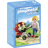 Playmobil Mother With Twin Stroller
