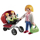 Playmobil Mother With Twin Stroller