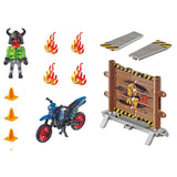 Playmobil Stunt Show Motocross With Fiery Wall