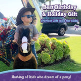 PonyCycle Riding Horse for Kids 3 to 5 Years - Choco Brown