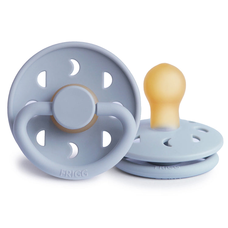 Frigg Moon Phase Latex Baby Pacifier 0-6M, 1Pack, Powder Blue - Size 1 - Laadlee