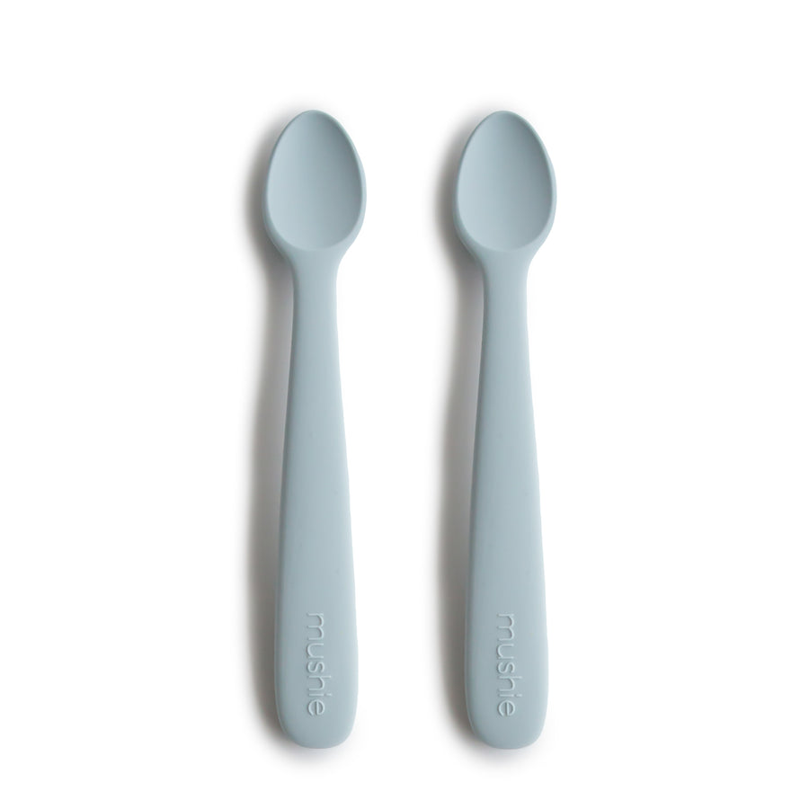 Mushie Silicone Baby Spoon Powder Blue - Laadlee