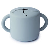 Mushie Silicone Snack Cup Powder Blue - Laadlee