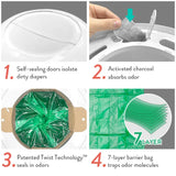 Prince Lionheart My Twist'R Nappy Disposal System - White