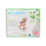 PureBorn Organic Bamboo Ultra Soft (Up To 5Kg) Nappies Size New Born Sunflower Print - 68 Pcs